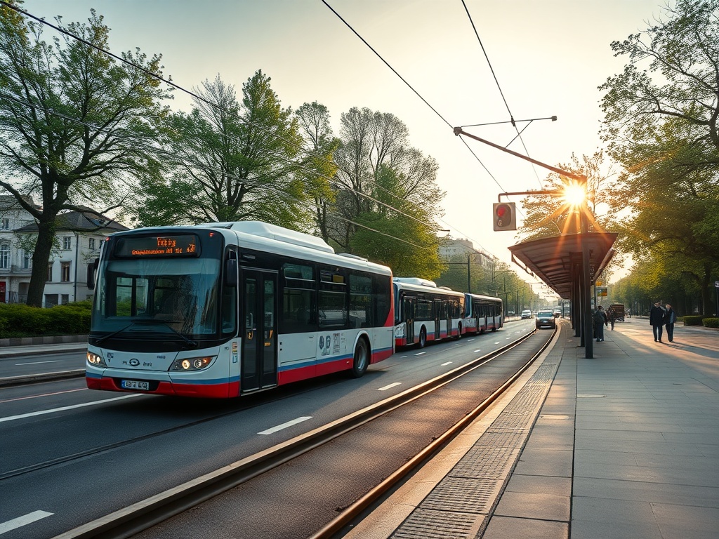 Samolot na lotnisku Poznań-Ławica, terminal pasażerski z zachodem słońca