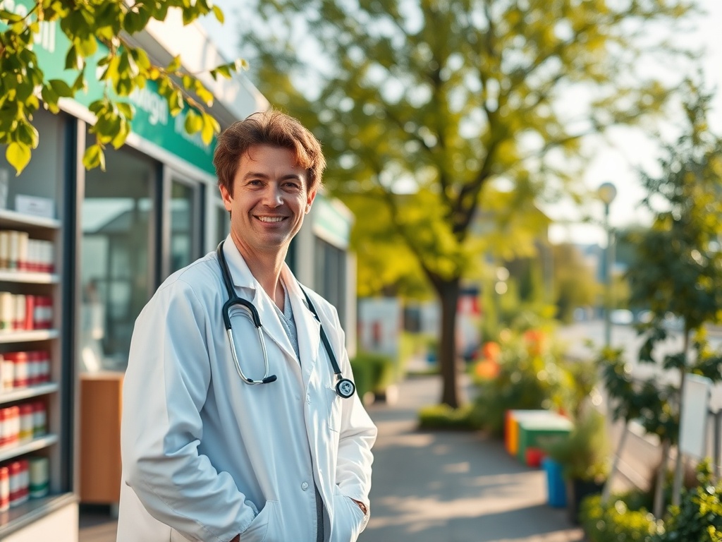 Grafika przedstawiająca kolejkę do lekarza z napisem 'Kolejki do specjalistów Poznań NFZ'