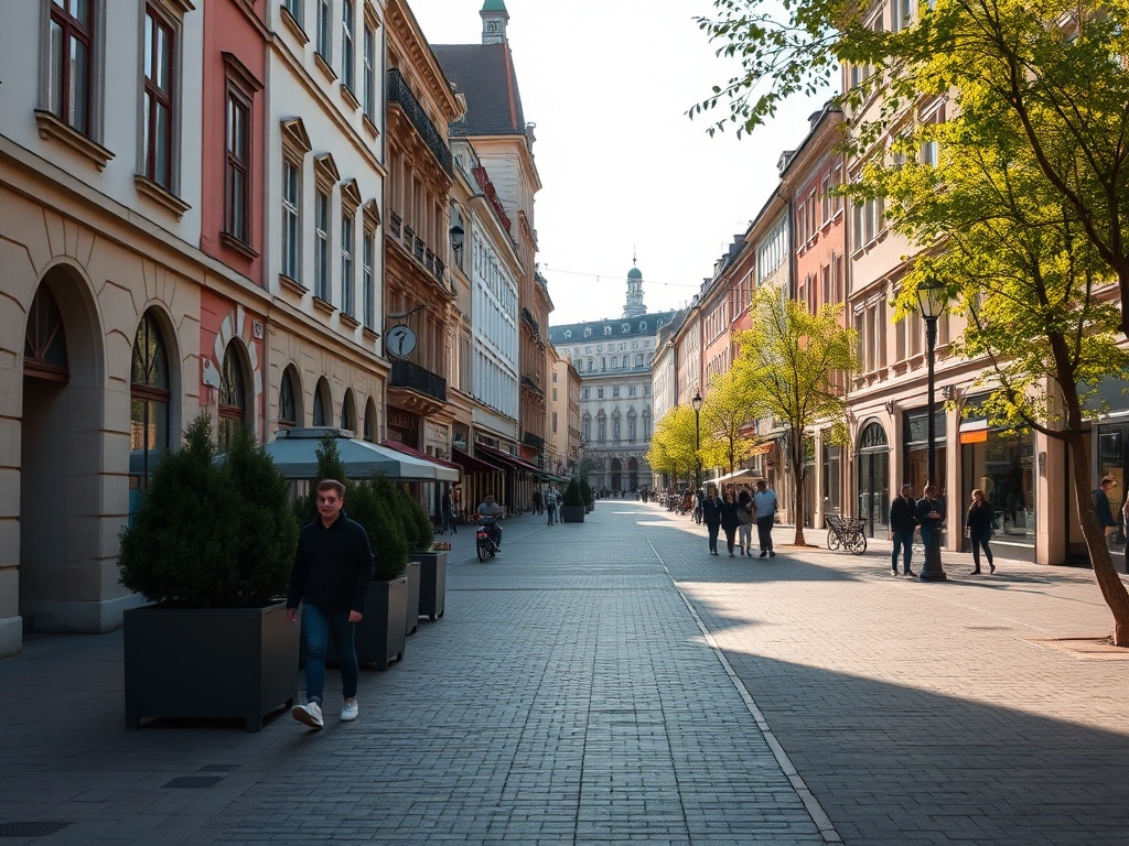 Ilustracja symbolizująca Poznań: rozbite opakowania papierosów i tramwaj jako symbole walki z nielegalnym handlem i promocji transportu publicznego w Poznaniu.
