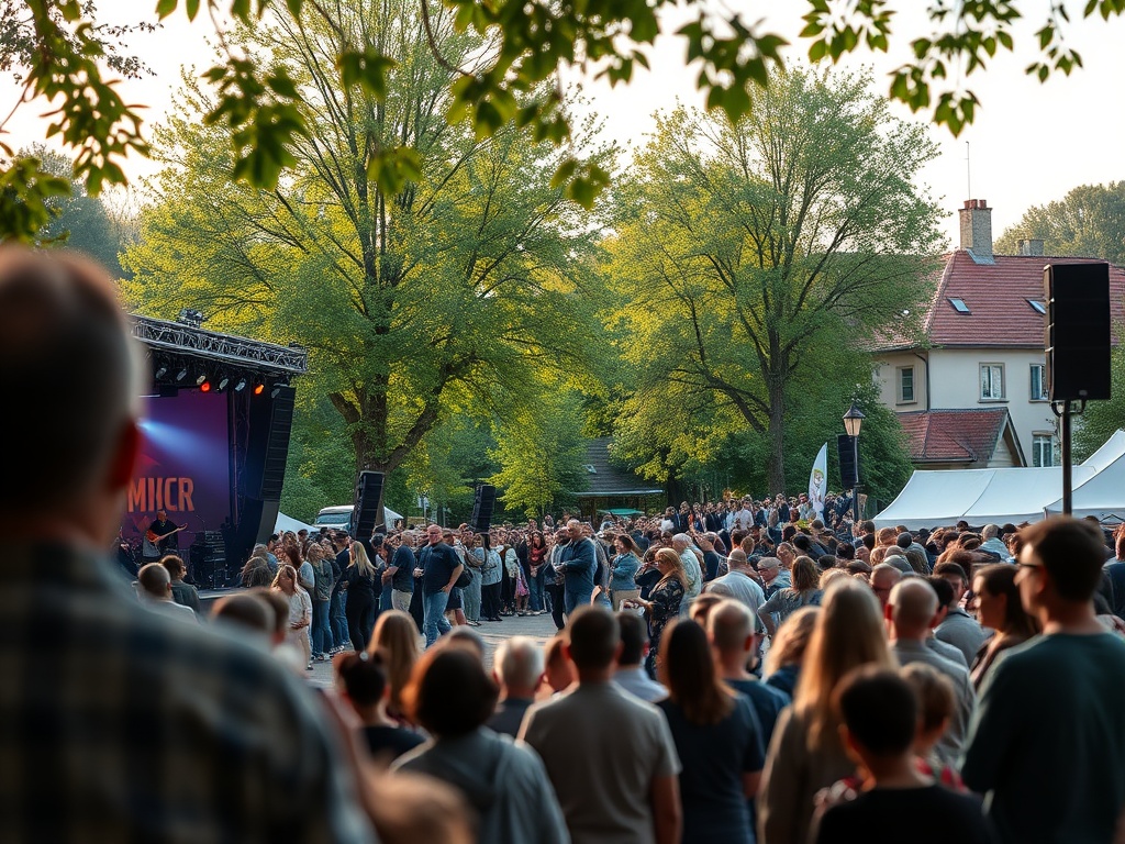Plakat informacyjny o wydarzeniach kulturalnych i poradach dla mieszkańców Poznania